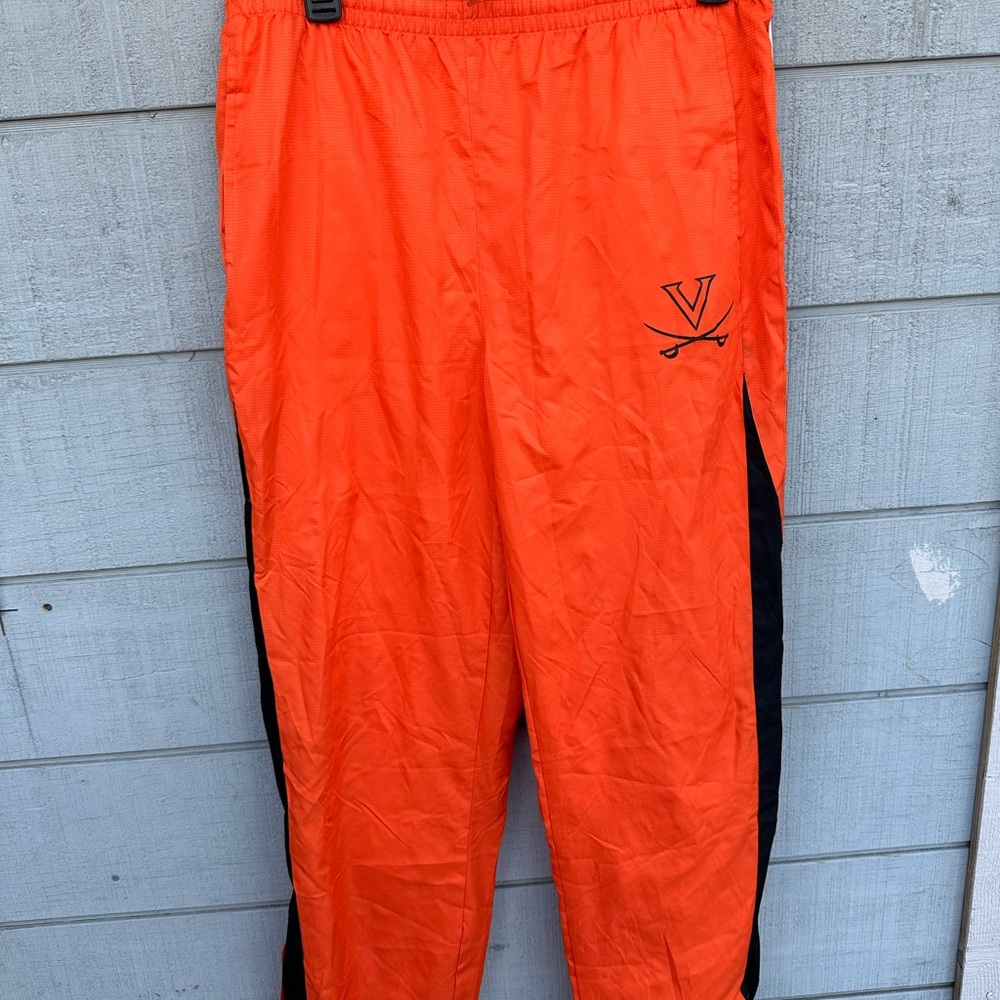 Men's Vintage Large Team Work Athletic Apparel Nylon Swishy Lined Pants